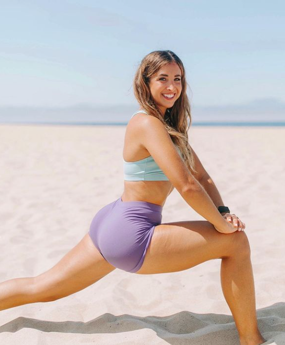 Katie austin working out on beach